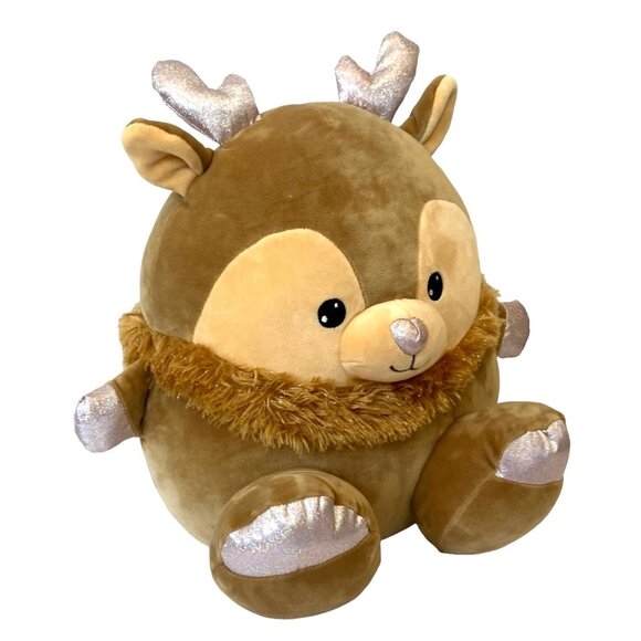 NEW Large Animal Adventure Squeeze w/Love XTRA PUFF Reindeer Glittery Plush-15" - Picture 10 of 16